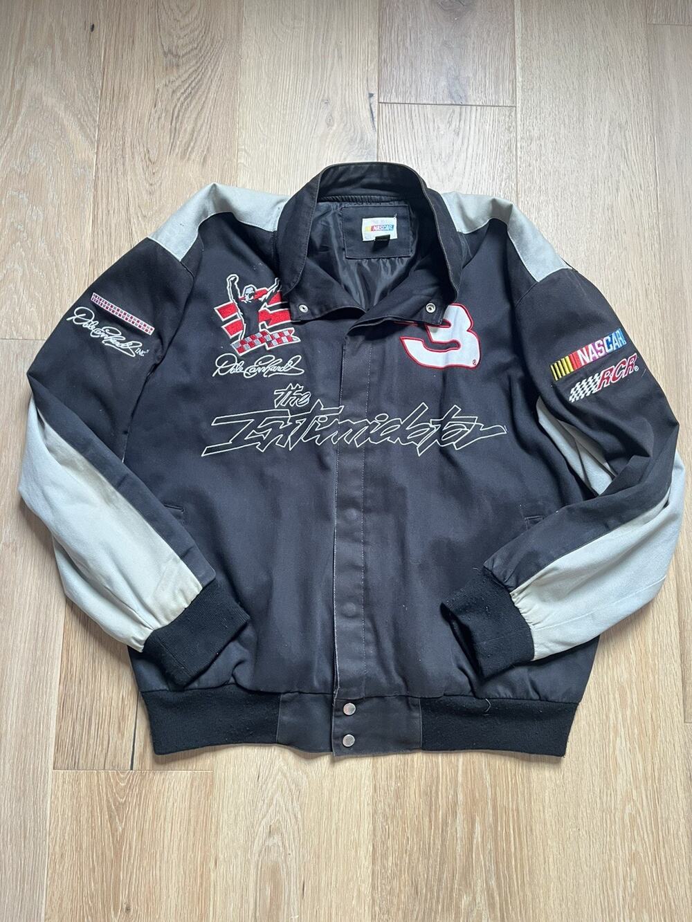 Dale Earnhardt The Intimidator Racing NASCAR Men L Bomber Jacket Heavyweight